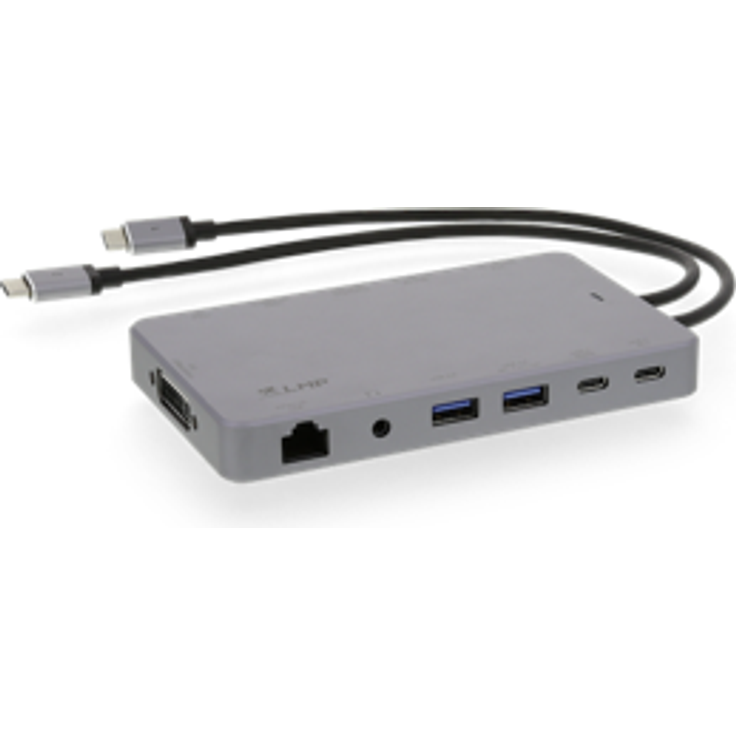 LMP USB-C Display Dock 2 4k 12-Port space grau