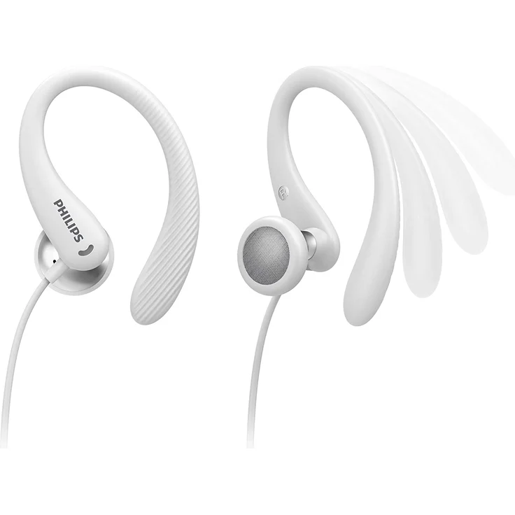 Philips A1105WT-00 In-Ear Kopfhörer mit Mikrofon, geeignet für Sport, spritzwassergeschützt, weiß – Bild 3