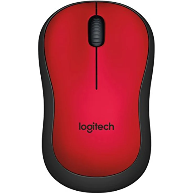 Logitech M220 Silent Kabellose Maus, 2.4 GHz Verbindung via Nano-USB-Empfänger, 1000 DPI Sensor, Quiet-Mark Zertifiziert, 18-Monate Akkulaufzeit, Für Links- und Rechtshänder, PC-Mac - rot – Bild 1