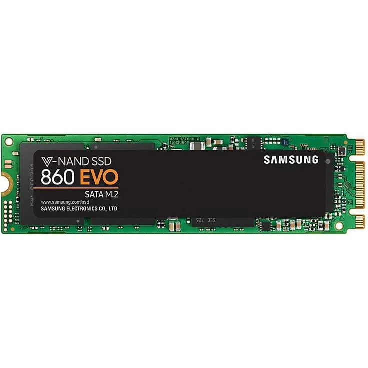 Samsung 860 EVO MZ-N6E2T0BW - Solid-State-Disk - verschlüsselt - 2 TB - intern - M.2 2280 - SATA 6Gb/s - Puffer: 2 GB - 256-Bit-AES - TCG Opal Encryption 2.0 (MZ-N6E2T0BW) – Bild 1
