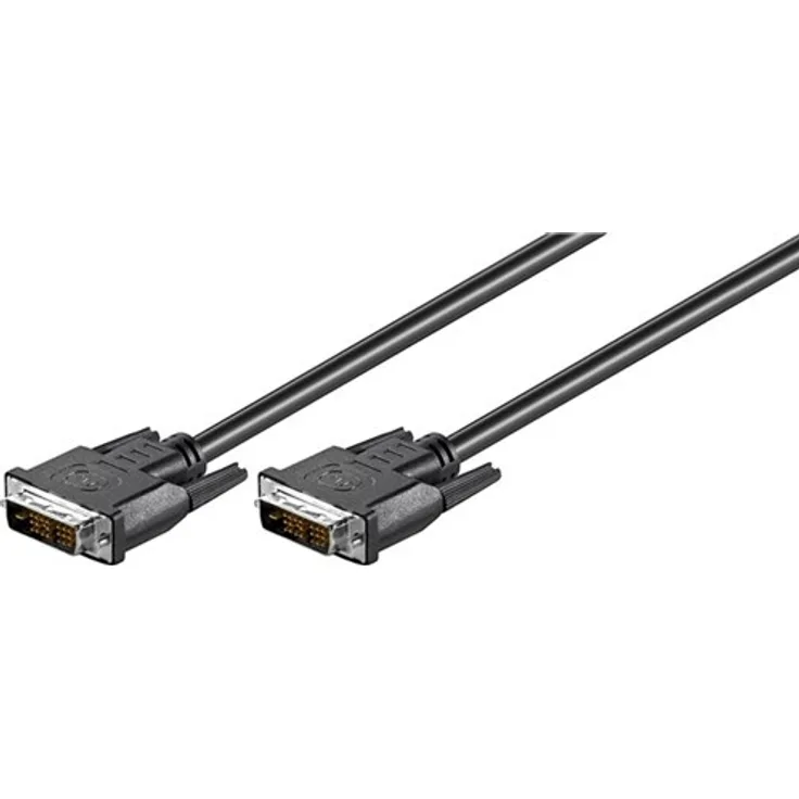 Wentronic Goobay DVI-D FullHD Kabel Single Link, Schwarz, 2 m - DVI-D-Stecker Single-Link (18+1-Pin) > DVI-D-Stecker Single-Link (18+1-Pin) (50850)