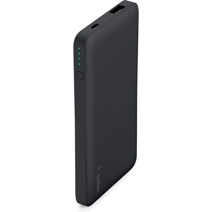 Belkin Pocket Power Bank 5000 mAh Externer Akku (zertifizierte Sicherheit, für iPhone 11, 11 Pro-Pro Max, X, XS, XS Max, XR, SE, 8 , 8+, 7, iPad, Samsung Galaxy S10, S10+, S10e) schwarz