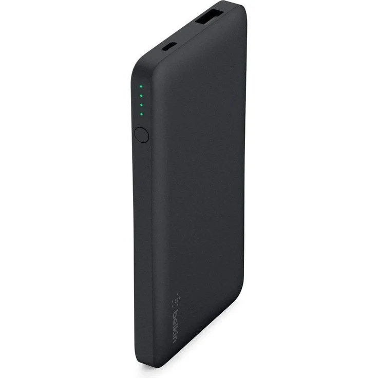 Belkin Pocket Power Bank 5000 mAh Externer Akku (zertifizierte Sicherheit, für iPhone 11, 11 Pro-Pro Max, X, XS, XS Max, XR, SE, 8 , 8+, 7, iPad, Samsung Galaxy S10, S10+, S10e) schwarz – Bild 1
