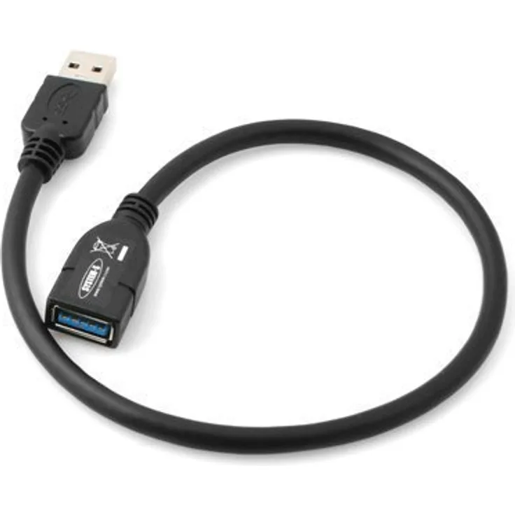 System-S USB 3.0 Typ A (male) auf USB 3.0 Typ A (female) Kabel Verlängerungskabel 30 cm