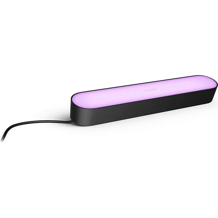 Philips Hue White and Color Ambiance Play Lightbar, dimmbar, bis zu 16 Millionen Farben, steuerbar via App, kompatibel mit Amazon Alexa, schwarz