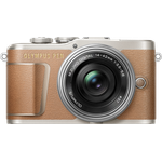 Olympus PEN E-PL9 Kit, Micro Four Thirds Systemkamera (16,1 Megapixel, Bildstabilisator, elektronischer Sucher, 4K-Video) + M.Zuiko 14-42mm EZ Zoomobjektiv, braun-silber - Preisvergleich
