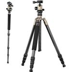 Mantona Titanium Carbon 2 in 1 Stativ, 159cm