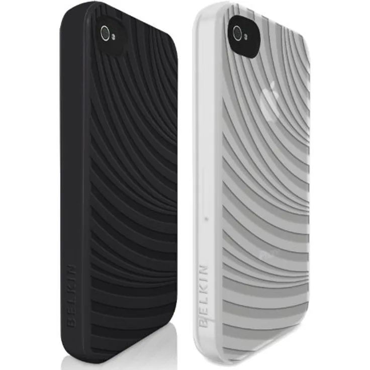 Belkin Essential 023 Silikonhülle für Apple iPhone 4-4S (2er Pack) schwarz-weiß