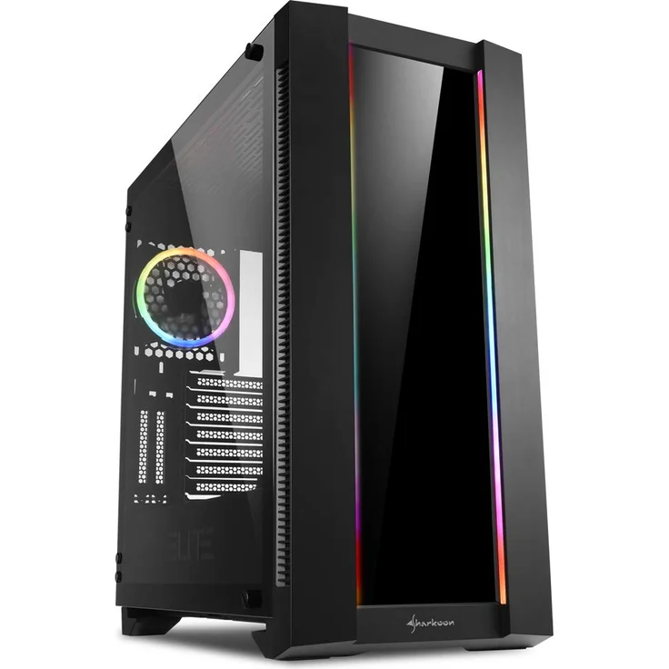 Sharkoon Elite Shark CA200G, PC-Gehäuse, ARGB, 8-Fach RGB-Steuerung, klassischer und vertikaler Grafikkarteneinbau – Bild 1