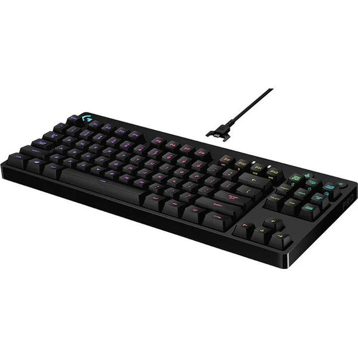 Logitech G Pro Mechanical Gaming Keyboard - Tastatur - backlit - USB - QWERTZ - Deutsch - GX Blue Clicky - Schwarz (920-009389) – Bild 3