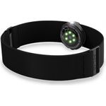 Polar OH1+ Optischer Pulssensor, Wasserdicht, Befestigungsklammer für Schwimmbrille, Bluetooth und ANT+, Textilarmband, Grau, One Size