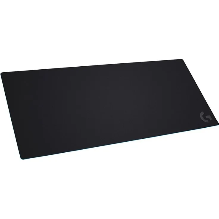 Logitech G840 XL-Gaming Mauspad, 400x900 mm, 3mm flaches Profil, Geringe Oberflächenreibung, Gummiunterlage, Zusammenrollbar, Transportbox - Schwarz-Blau