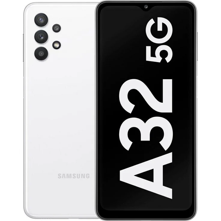 Samsung Galaxy A32 5G Smartphone 16,51cm (6,5 Zoll) IPS-Display, 128GB interner Speicher, 4GB RAM, Dual-SIM, Android, Awesome White – Bild 1
