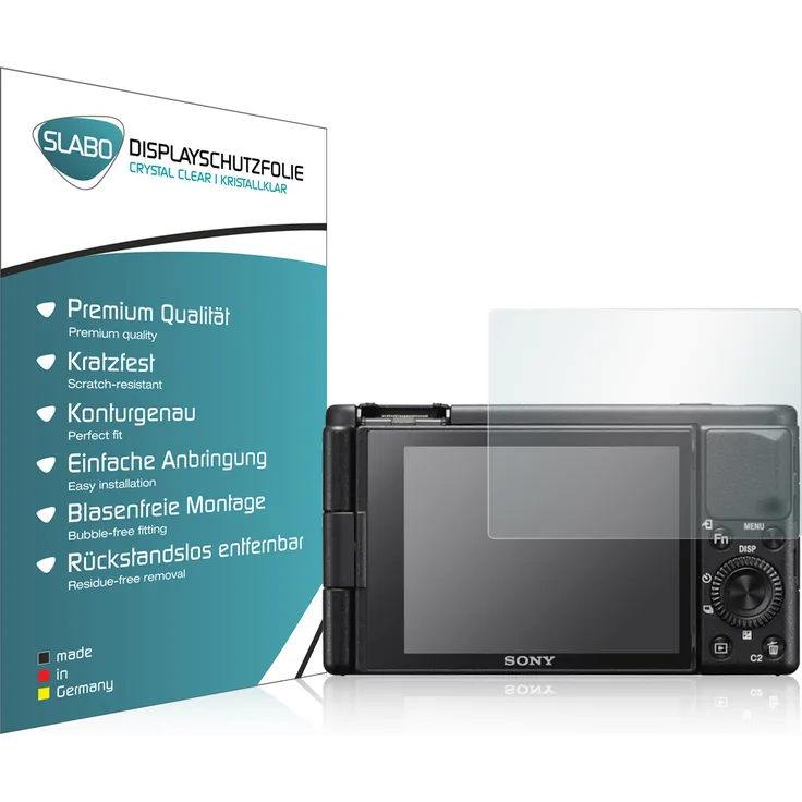 Slabo 4x Displayschutzfolie für Sony ZV-1 KLAR ''Crystal Clear'' Displayfolie Schutzfolie Folie