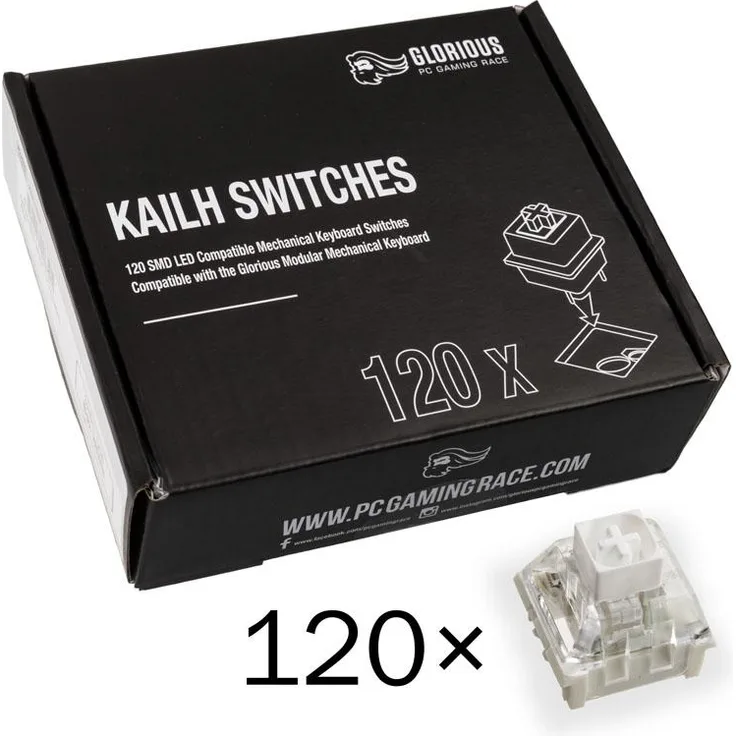 Glorious PC Gaming Race Kailh Box White Switches (120 Stück)