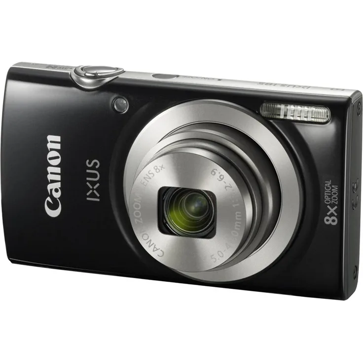 Canon IXUS 185 Digitalkamera (20 MP, 6,8cm (2,7 Zoll) LCD, Display, DIGIC 4+, 8x optischer Zoom, Smart Auto, HD Movies, USB, 720p) schwarz - Preisvergleich