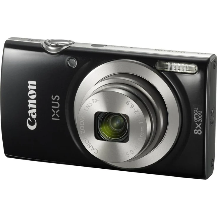 Canon IXUS 185 Digitalkamera (20 MP, 6,8cm (2,7 Zoll) LCD, Display, DIGIC 4+, 8x optischer Zoom, Smart Auto, HD Movies, USB, 720p) schwarz - Preisvergleich – Bild 1