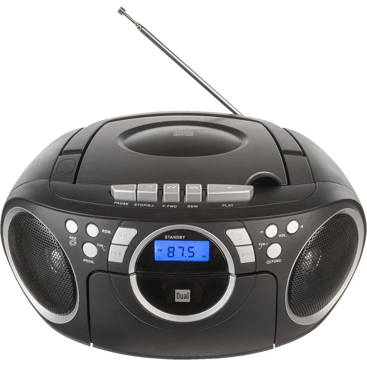Dual P 70 Tragbares Radio mit UKW (FM), MW, CD-Player schwarz – Bild 1