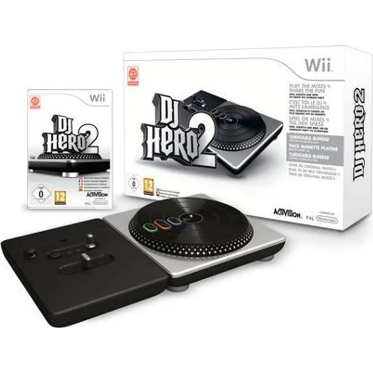 DJ Hero 2 Bundle (Turntable + DJ Hero 1+2) (Wii)