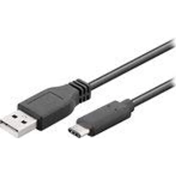 Goobay USB 2.0 Kabel USB-C auf USB A, schwarz, 1.8 m - geeignet für Geräte mit USB-C Anschluss (55468) – Bild 1