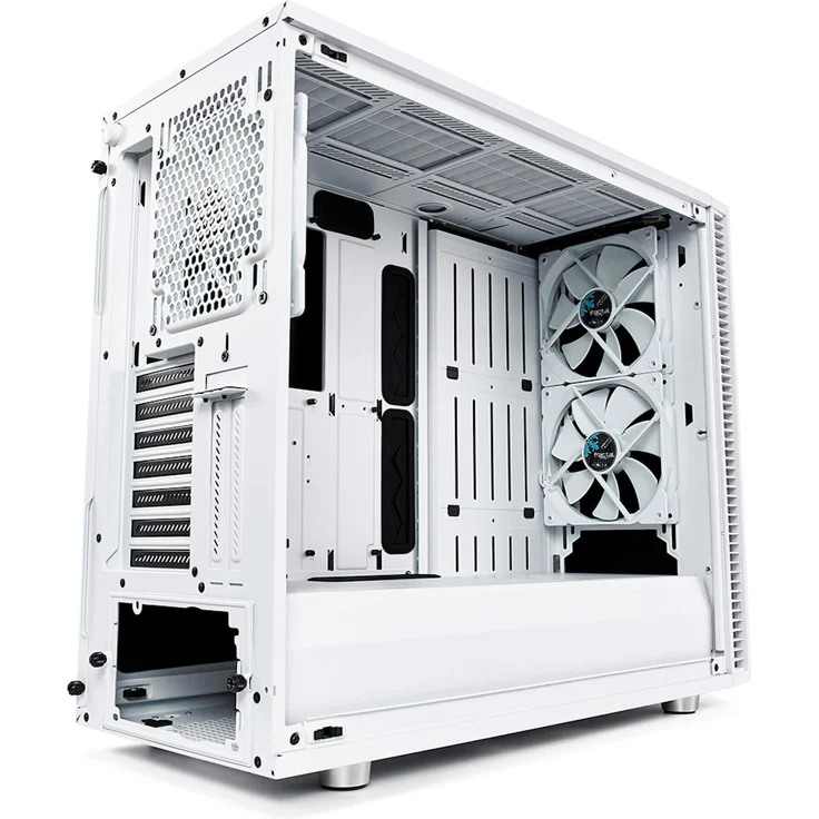 Fractal Design DefineS2 White, Tempered Glass, PC Gehäuse (Midi Tower mit Seitenteil aus gehärtetem Glas) Case Modding für (High End) Gaming PC, schwarz – Bild 4