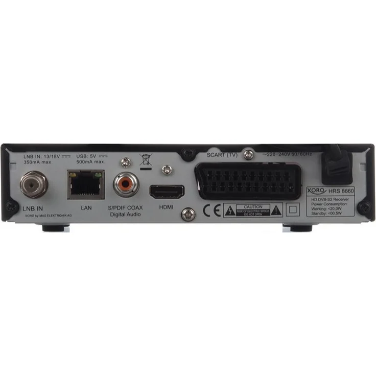 Xoro HRS 8660 digitaler Satelliten-Receiver mit LAN Anschluss HDTV, DVB-S2, HDMI, SCART, PVR-Ready, USB 2,0 schwarz – Bild 3