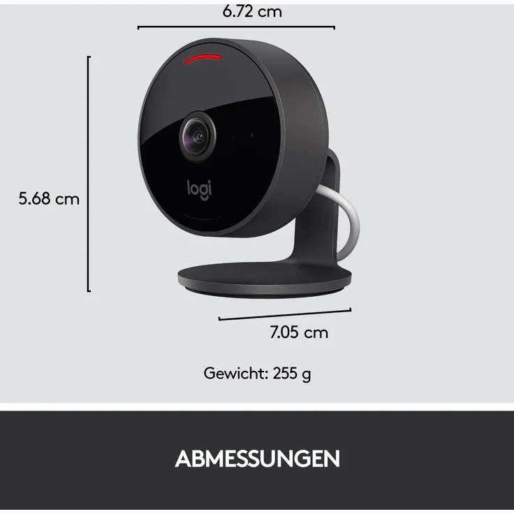 Logitech Circle View Camera, wetterfeste kabelgebundene Überwachungskamera für zu Hause, 180° Weitwinkel, 1080p HD, Nachtsicht, 2-Wege-Audio, Verschlüsselung und Apple HomeKit Secure Video, Schwarz (961-000490) – Bild 9