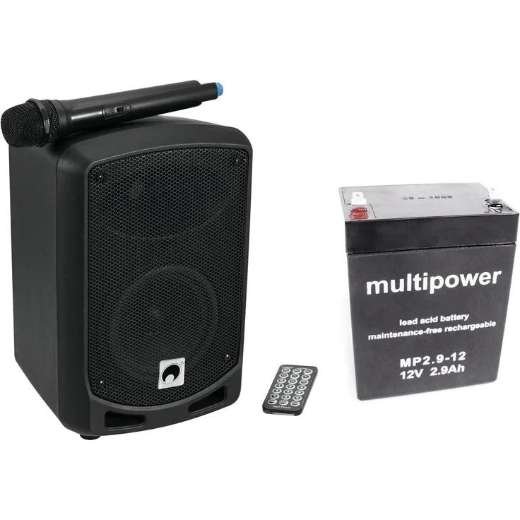Omnitronic WAMS-065BT Wireless Aktivbox im SET mit Akku