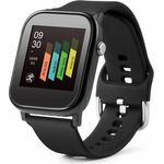 Technaxx TX-SW6HR Smartwatch Unisex, 44mm, Silikonarmband, Schwarz