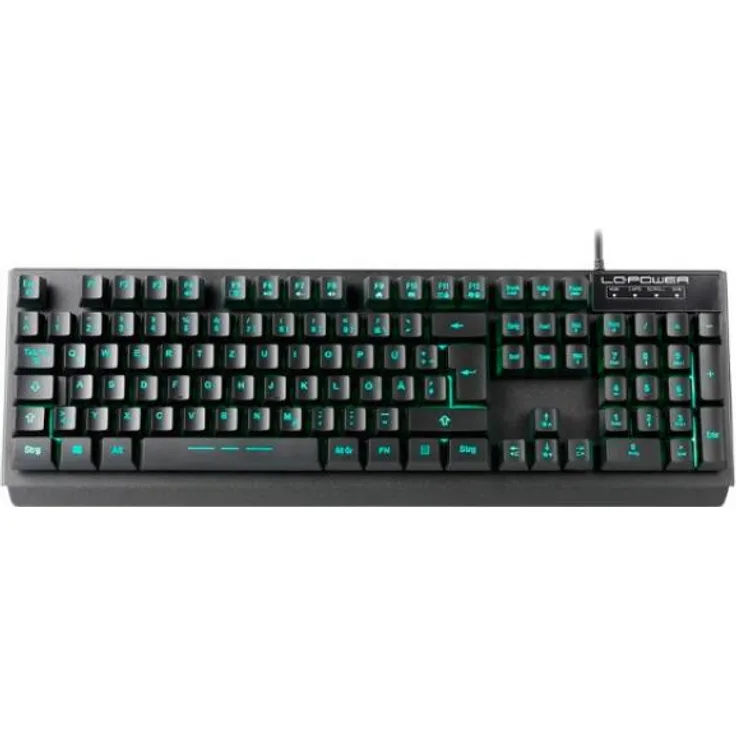 LC Power LC-KEY-4B-LED - Tastatur - hintergrundbeleuchtet - USB - QWERTZ - Deutsch - Schwarz - (LC-KEY-4B-LED)