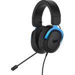 ASUS TUF Gaming H3 Headset (kabelgebunden, virtueller 7.1-Surround-Sound, geeignet für für PC, PS4, Xbox One und Nintendo Switch) schwarz - blau