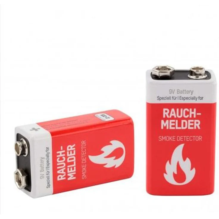 2 ANSMANN Alkaline longlife Rauchmelder 9V Block Batterien - Premium Qualität für höhere Leistung, 9V Batterie ideal für Feuermelder, Bewegungsmelder, Alarmanlagen & Kohlenmonoxid Warnmelder – Bild 1