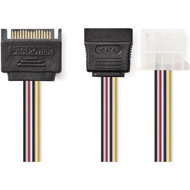 Internes Netzkabel 15-poliger SATA-Stecker - 15-polige SATA-Buchse