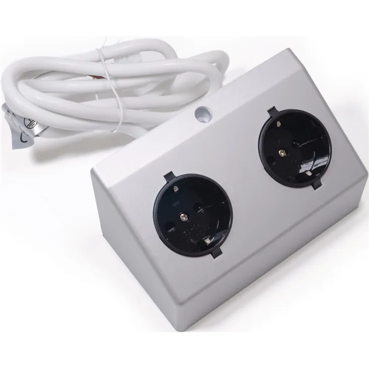 Doppelsteckdose Alu.230 V AC 135mm L&S