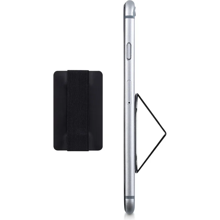 kwmobile Finger-Halterung Slim Smartphone Halter für die Hand, für verbesserte Einhandbedienung - Für iPhone 6 Plus, Samsung Galaxy S6, Sony Xperia und mehr in Schwarz