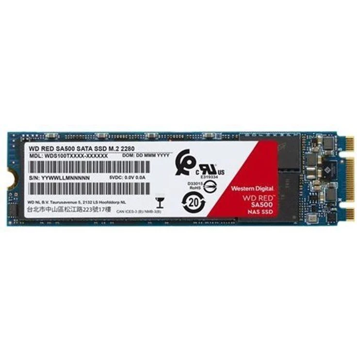WD Red SA500 NAS SATA SSD WDS200T1R0B - Solid-State-Disk - 2 TB - intern - M.2 2280 - SATA 6Gb/s (WDS200T1R0B) – Bild 1