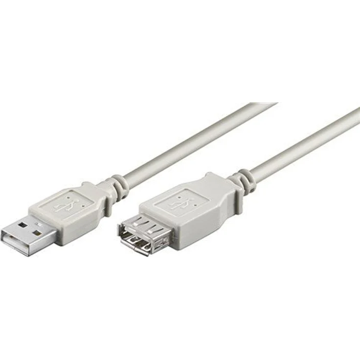 Wentronic Goobay USB 2.0 Hi-Speed Verlängerungskabel, Grau, 0.3 m - USB 2.0-Stecker (Typ A) > USB 2.0-Buchse (Typ A) (68621) – Bild 1