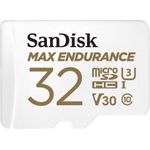 SanDisk MAX ENDURAN microSD-Karte 32GB (lange Lebensdauer, bis zu 120.000 tunden aufnehmen, Full-HD, temperatur- und stoßfest, wasserresistent)