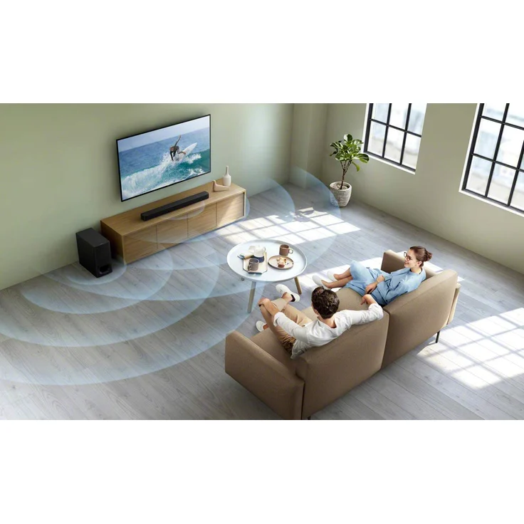 Sony HT-S350 2.1 Soundbar mit Subwoofer, kabellos/kabelgebunden, geeignet für TV, schwarz (2019) – Bild 17