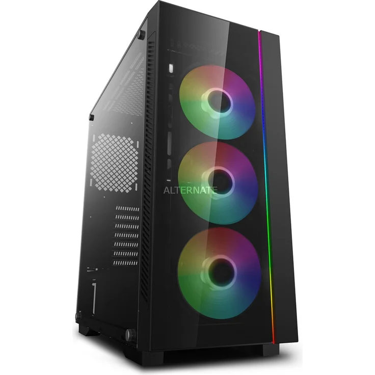 DeepCool ATX Mid Tower 3 Stück Add-RGB Lüfter vorinstalliert-unterstützt E-ATX MB Gehäuse MATREXX 55 V3 ADD-RGB 3F – Bild 1