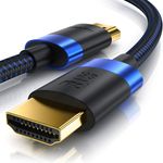2m 8K HDMI Kabel 2.1 - 8K60Hz 4K 120Hz DSC - HDTV 7680 x 4320 - UHD II - HDMI 2.1 2.0a 2.0b - 3D - Highspeed HDMI-Kabel Ethernet - HDR - ARC - Präzisionsstecker - kompatibel zu Blu Ray PS4 Xbox