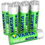 VARTA Recharge Accu Solar AA Mignon Ni-Mh Akku (wiederaufladbar ohne Memory-Effekt, 800mAh) 8er Pack