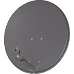 sky vision IDEAL 65 Alu-Satellitenspiegel anthrazit RAL 7012 (40mm Feedaufnahme, 32-60mm Mastaufnahme, 65x60cm Reflektorgröße, Alu, Elevations-Skala, einfache und schnelle Montage)