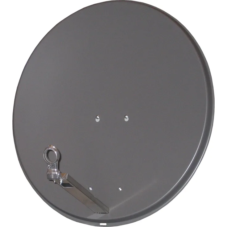 sky vision IDEAL 65 Alu-Satellitenspiegel anthrazit RAL 7012 (40mm Feedaufnahme, 32-60mm Mastaufnahme, 65x60cm Reflektorgröße, Alu, Elevations-Skala, einfache und schnelle Montage)