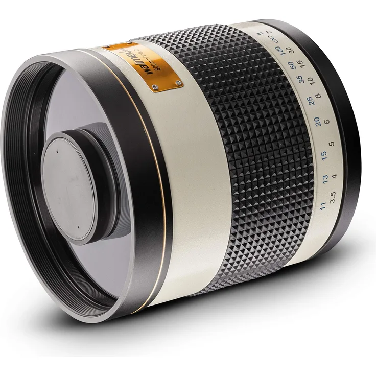 Walimex Pro 800mm 1:8,0 DSLR-Spiegelobjektiv für Canon RF Objektivbajonett weiß (für Vollformat Sensor gerechnet, Filterdurchmesser inkl. Schutzdeckel)