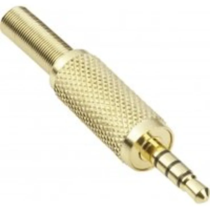 Klinken-Steckverbinder 3.5 mm Stecker, gerade Polzahl: 4 Stereo Gold BKL Electronic 1103057 1 St. Gold
