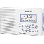 Sangean H-203 Tragbares Radio | Wasserdichtes DAB + und UKW-Radio | Digitale badradio | Mit Taschenlampe | weiß