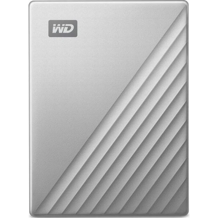 WD My Passport Ultra WDBC3C0020BSL - Festplatte - verschlüsselt - 2 TB - extern (tragbar) - USB 3.0 (USB-C Steckverbinder) - 256-Bit-AES - Silber (WDBC3C0020BSL-WESN) – Bild 4