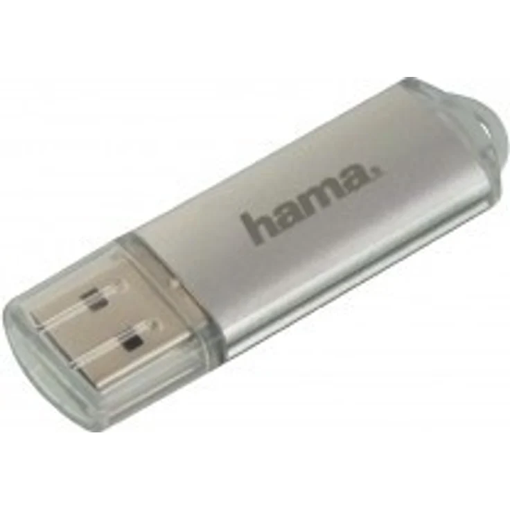 Hama 128GB USB-Stick USB 2.0 Datenstick (10 MB-s Datentransfer, USB-Stick mit Öse zur Befestigung am Schlüsselring, Speicherstick, Memory Stick mit Verschlusskappe, z. B. für Windows-MacBook) silber – Bild 1