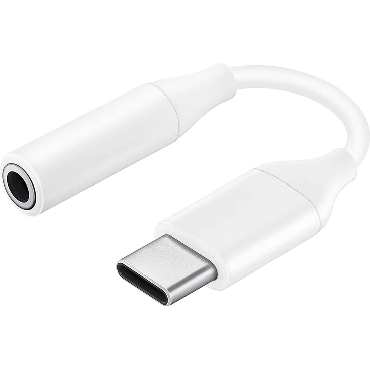 Samsung EE-UC10J USB Type-C auf 3,5 mm Klinkenanschluss Adapter, Audiokabel, weiß – Bild 1